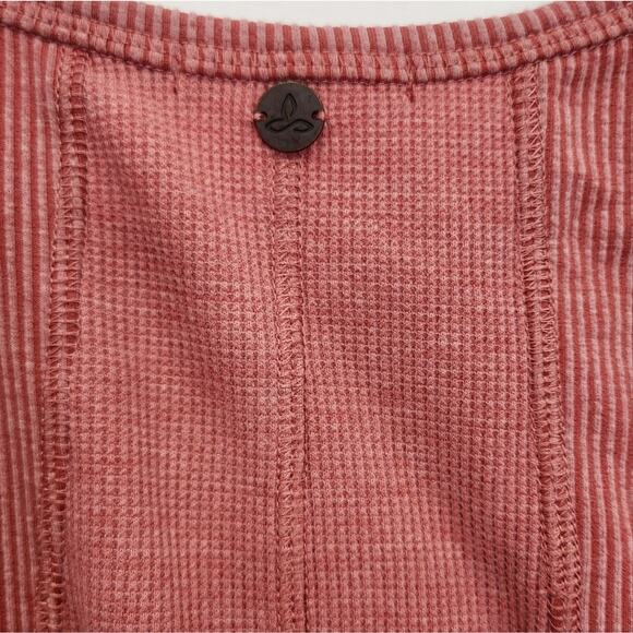 PrAna Peach Waffle Knit Long Sleeve Top medium - Picture 5 of 5